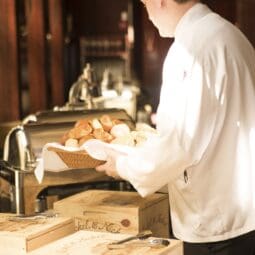 waiter in the kitchen