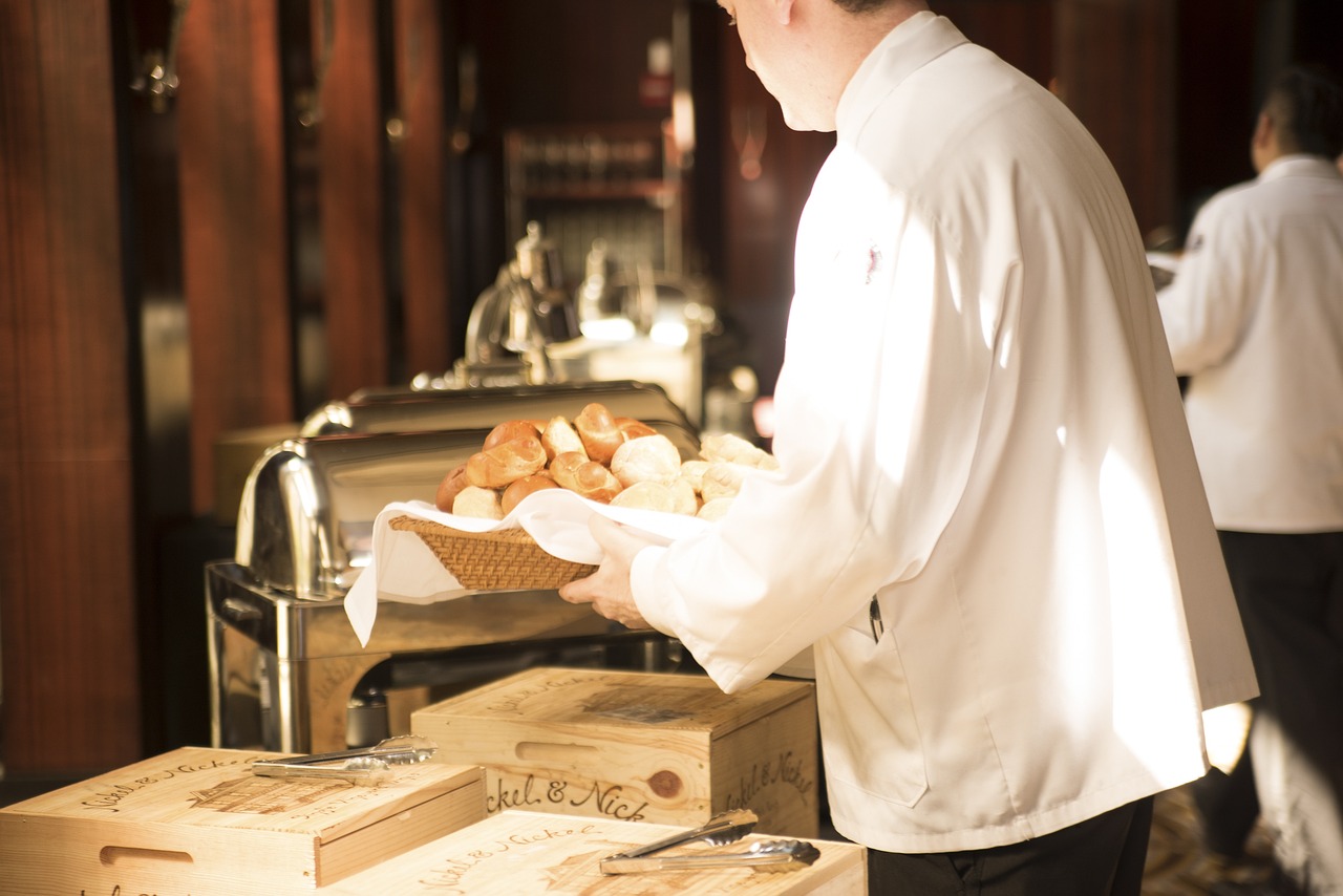 waiter in the kitchen