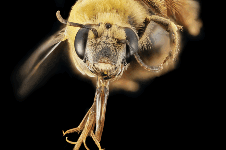 Stinger of a bee being prominently shown